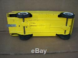 Vintage Tonka Pressed Steel, Yellow Jeepster with Boat Trailer PARTS OR CUSTOM
