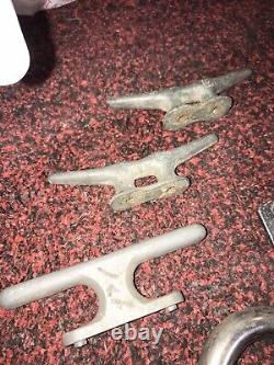 Vintage Torpedo Shaped Boat Cleats & Parts Tie Down Lot of 13 PCs