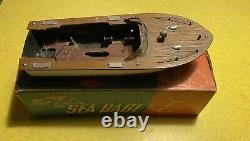 Vintage Toy Boat Fleet Line Sea Babe Speedboat For parts or Repair With BOX