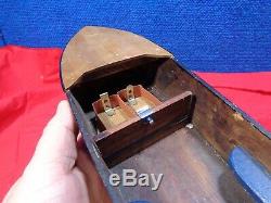 Vintage Toy Boat & Motor Sold For Parts Or Restoration