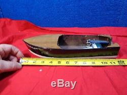 Vintage Toy Boat & Motor Sold For Parts Or Restoration