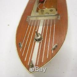 Vintage Toy Speed Boat 1960's with Electric Outboard Motor (Project) Parts, Repair