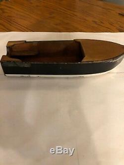 Vintage Toy Wood Boat Thunderbolt. (for Parts Or Repair Only)