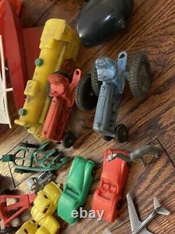 Vintage Toy lot Cars Tin Etc. Parts Auburn MPC 60s Army Cots Boat