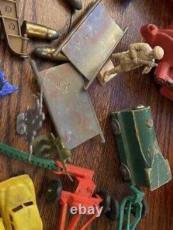Vintage Toy lot Cars Tin Etc. Parts Auburn MPC 60s Army Cots Boat