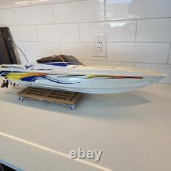 Vintage Traxxas Villain EX 31 RC Racing Boat Twin Motor 14.4V Project/Parts