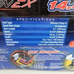 Vintage Traxxas Villain EX 31 RC Racing Boat Twin Motor 14.4V Project/Parts