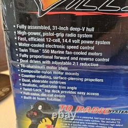 Vintage Traxxas Villain EX 31 RC Racing Boat Twin Motor 14.4V Project/Parts