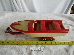 Vintage Truck Boat Trailer Tonka Clipper Plastic Ship Restore Parts Red White