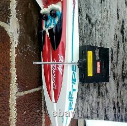 Vintage Tyco R/C Rip Tide Boat 9.6V Turbo SOLD AS IS FOR PARTS REPAIR UNTESTED