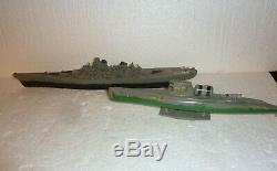 Vintage USS Iowa & USS Nautilus Model Boats for parts or Repair