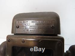 Vintage US NAVY Bureau Of Ships Mounted Compass Bronze C. G. Conn Ltd