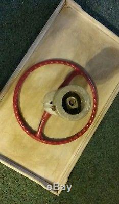 Vintage WILCOX CRITTENDEN Boat Steering Wheel with mounting Bracket and Pulley