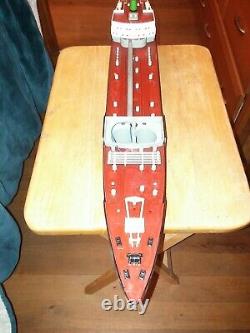 Vintage Wen-Mac Texaco SS North Dakota Toy Model Tanker Ship 27 missing parts