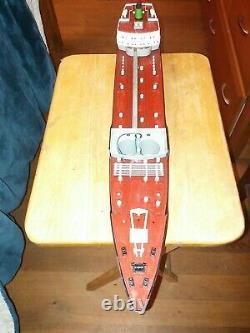 Vintage Wen-Mac Texaco SS North Dakota Toy Model Tanker Ship 27 missing parts