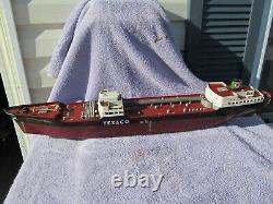 Vintage Wen-Mac Texaco SS North Dakota Toy Model Tanker Ship 27 missing parts