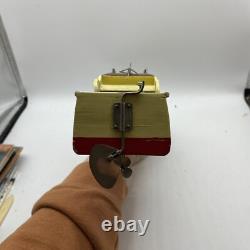 Vintage White Red Remote Controlled Cabin Cruiser Wooden Boat 12 16 Parts