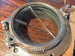 Vintage Wilcox Crittenden Old Cast Bronze 5 Round Porthole 7 3/4 Wide Flange