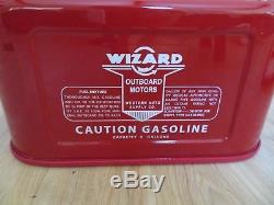 Vintage Wizard Outboard motors 6 Gallon Fuel Tank gas tank NICE