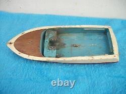 Vintage Wood Battery Operated Model Boat PARTS ONLY