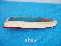 Vintage Wood Battery Operated Model Boat PARTS ONLY