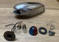 Vintage Wood Boat Bow lamp Light housing with flag mast mount base & parts