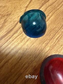 Vintage Wood Boat Bow lamp Light housing with flag mast mount base & parts