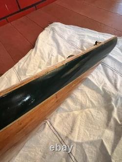 Vintage Wooden 85 Cup Racer 35 Pond Yacht Model Sailboat For Parts Or Restore