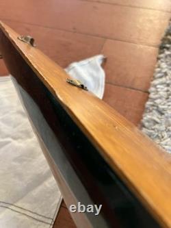 Vintage Wooden 85 Cup Racer 35 Pond Yacht Model Sailboat For Parts Or Restore