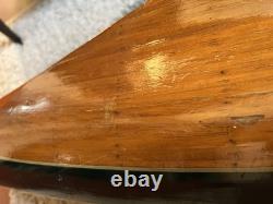 Vintage Wooden 85 Cup Racer 35 Pond Yacht Model Sailboat For Parts Or Restore