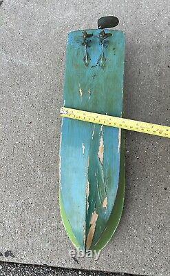 Vintage Wooden Battery Powered Toy Boat Inboard Motor As-Is For Parts Or Repair