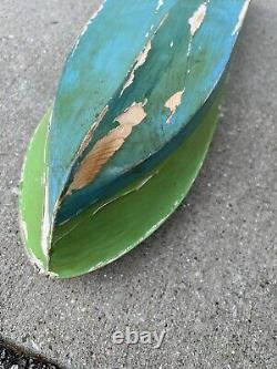 Vintage Wooden Battery Powered Toy Boat Inboard Motor As-Is For Parts Or Repair