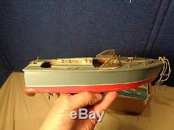 Vintage Wooden Boat Motor & Box Battery Operated SOLD FOR PARTS OR RESTORATION
