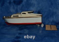 Vintage Wooden Japanese Model Boat For Parts Or Repair
