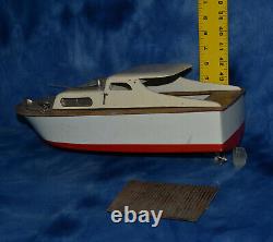 Vintage Wooden Japanese Model Boat For Parts Or Repair