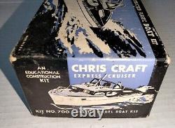 Vintage Wooden & Plastic Battery-Operated Boat For Parts Only