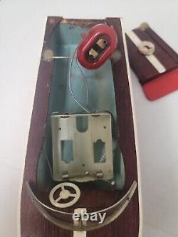 Vintage Wooden Toy Boat Battery Operated Stream Line Motor FOR PARTS OR REPAIR
