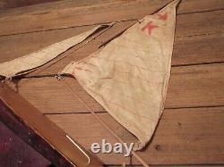 Vintage Wooden Toy Model Sail Boat Hull For Restoration Or Parts