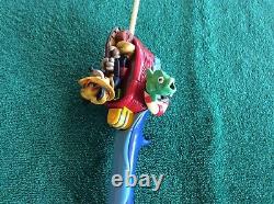 Vintage Zebco Mickey Mouse In Boat Rod And Reel Combo For Parts Or Repair