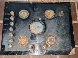 Vintage boat instrument Switching Control Gauge panel For Parts