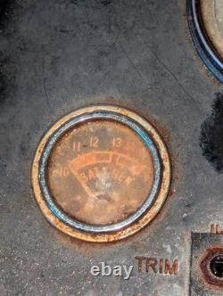 Vintage boat instrument Switching Control Gauge panel For Parts