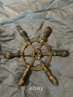 Vintage boat parts steering wheel