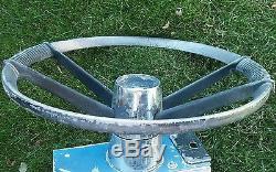 Vintage boat steering wheel Nylox aluminum steering wheel and pulleys