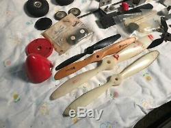 Vintage control line R/C tether airplane and boat parts