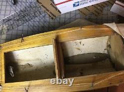 Vintage estate 31 Model Yacht Sail Boat Ship Movable Rudder-for Parts Or Repair