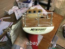 Vintage estate 31 Model Yacht Sail Boat Ship Movable Rudder-for Parts Or Repair