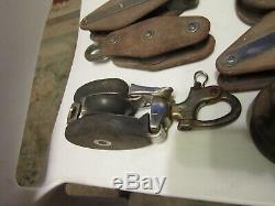 Vintage lot boat pullys and parts 12 parts