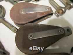 Vintage lot boat pullys and parts 12 parts