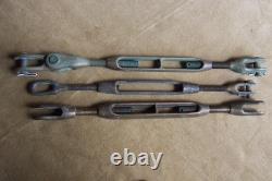 Vintage maritime-wood boats- bronze parts- 3 bronze turn buckles=5/16-1/4-3/8