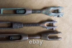 Vintage maritime-wood boats- bronze parts- 3 bronze turn buckles=5/16-1/4-3/8